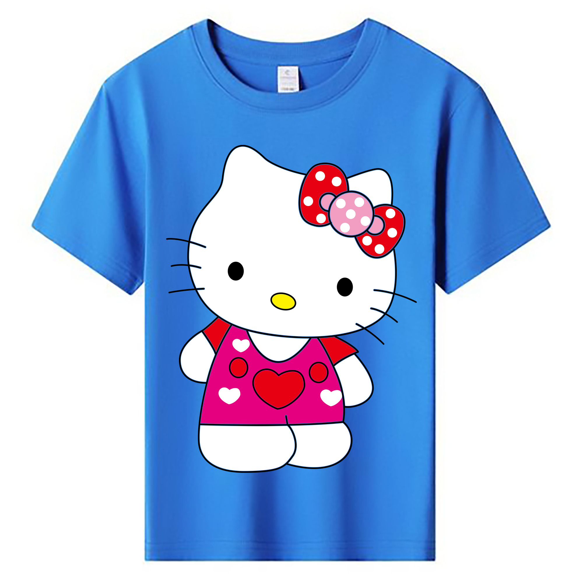 （画像用） Hello Kitty ハローキティ 綿100％キッズTシャツ（フロントプリント）